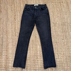 Reformation Black Straight Leg Jeans